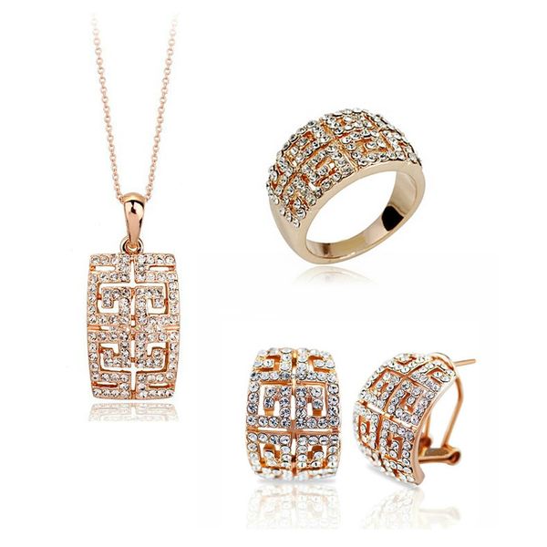 luxury noble gold plated ausrtrian crystal necklace earrings jewelry sets for women made with swarovski elements wedding jewelry set, Black
luxury noble gold plated ausrtrian crystal necklace earrings jewelry sets for women made with swarovski elements wedding jewelry set, Black