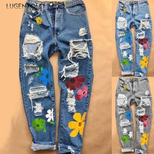 lugentolo plus size hole jeans woman summer fashion print new washed pockets button mid waist straight womens jeans, Blue
lugentolo plus size hole jeans woman summer fashion print new washed pockets button mid waist straight womens jeans, Blue