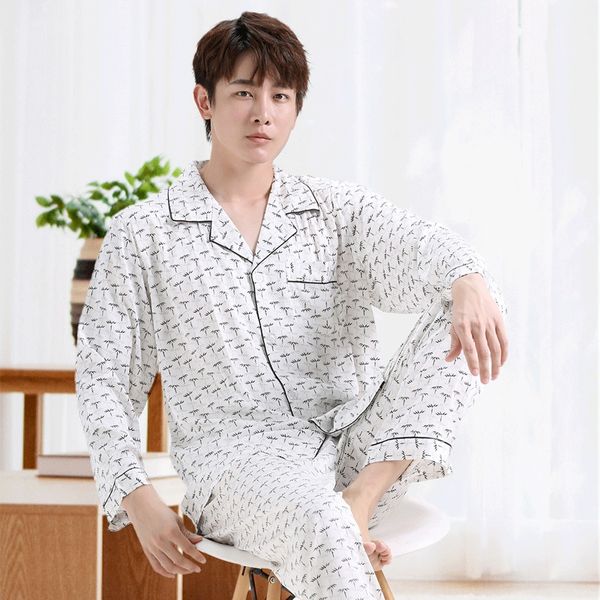 men's imitation simple pajamas autumn pajamas and silk men's ice silk long sleeve thin home wear two-piece suit summer, Blue;red
men's imitation simple pajamas autumn pajamas and silk men's ice silk long sleeve thin home wear two-piece suit summer, Blue;red