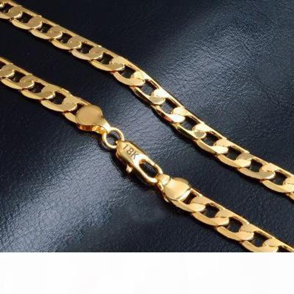 18k gold plated necklace bracelet set 6mm nk chain jewelry sets for men women hip hop necklaces bangles jewelry accessories gift, Silver