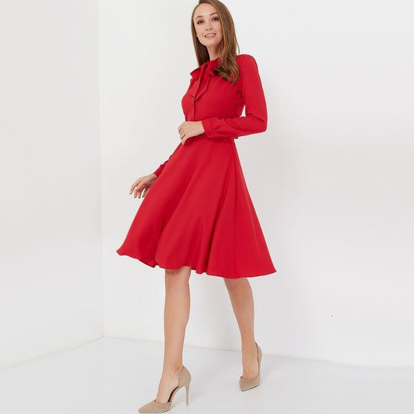women vintage bow tie a line party dress ladies long sleeve bow collar office dress autumn knee dress female solid, Black;gray
women vintage bow tie a line party dress ladies long sleeve bow collar office dress autumn knee dress female solid, Black;gray