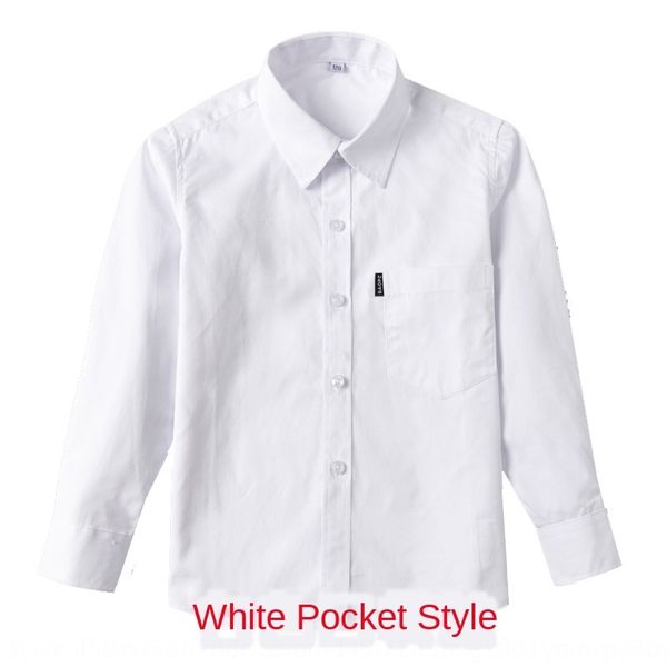 iernj baby fat boy long sleeve white white shirt pocket type primary and secondary school students sky blue pure cotton shirt school uniform, White;black
iernj baby fat boy long sleeve white white shirt pocket type primary and secondary school students sky blue pure cotton shirt school uniform, White;black