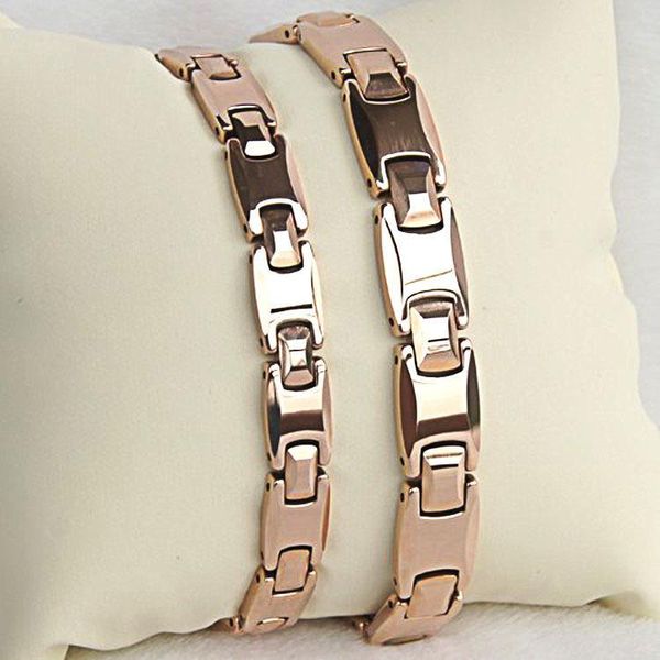 new arrival high polished tungsten carbide bracelet rose gold plating with health black magnet stones for man/woman 19cm/20cm
new arrival high polished tungsten carbide bracelet rose gold plating with health black magnet stones for man/woman 19cm/20cm