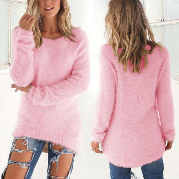 women's sweaters loose fleece knitted long sweater female casual solid color plush baggy jumper pullovers autumn winter women o-neck, White;black
women's sweaters loose fleece knitted long sweater female casual solid color plush baggy jumper pullovers autumn winter women o-neck, White;black