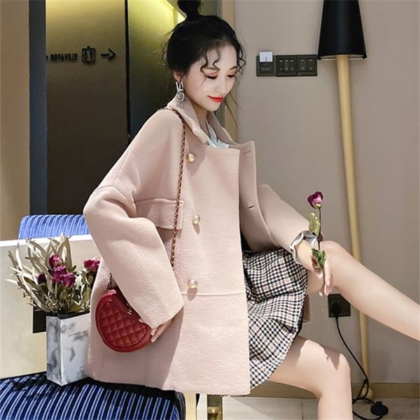 small women's loose imitation cloak wool wool double-sided woolen thickened long sleeve korean style cloak coat 2020 new woolen coat, Black
small women's loose imitation cloak wool wool double-sided woolen thickened long sleeve korean style cloak coat 2020 new woolen coat, Black