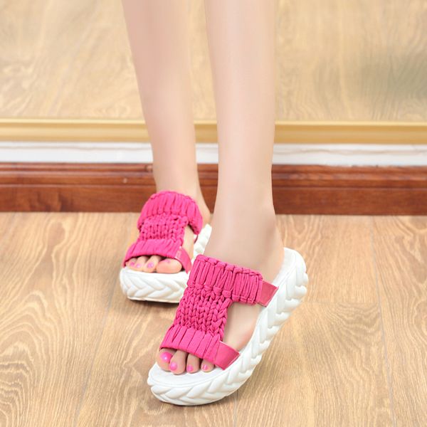 women knitting wool slippers woman summer flat women's casual platform thick bottom slides ladies outdoor female beach shoes, Black
women knitting wool slippers woman summer flat women's casual platform thick bottom slides ladies outdoor female beach shoes, Black