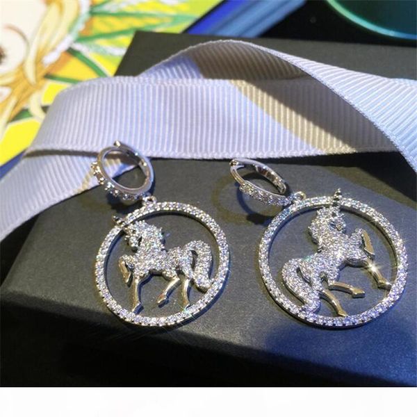 personality vintage fashion jewelry 925 sterling silver white sapphire unicorn drop earring party women wedding dangle earrings for lovers
personality vintage fashion jewelry 925 sterling silver white sapphire unicorn drop earring party women wedding dangle earrings for lovers