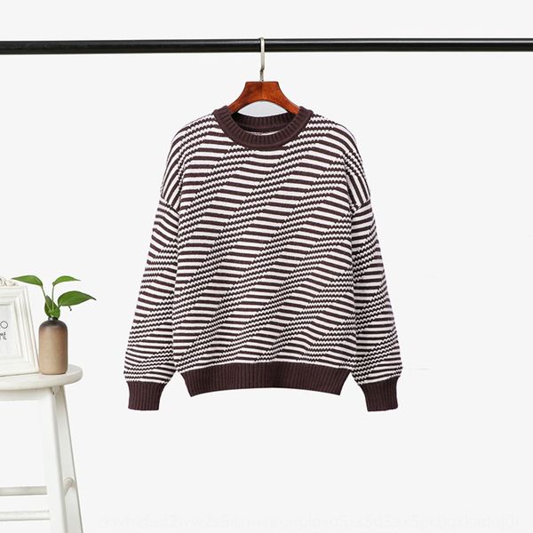2020 autumn and winter new pullover contrast color jacquard temperament round neck lazy style pullover sweater women's top, White;black
2020 autumn and winter new pullover contrast color jacquard temperament round neck lazy style pullover sweater women's top, White;black
