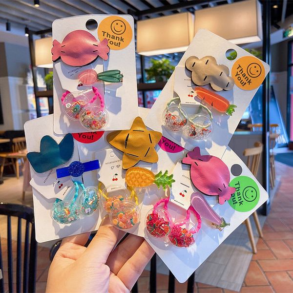 4 piece korean cute cartoon fruit hair rope hairpins sweet girl children fashion colorful cloud candy bb clip hair accessories, Slivery;white
4 piece korean cute cartoon fruit hair rope hairpins sweet girl children fashion colorful cloud candy bb clip hair accessories, Slivery;white