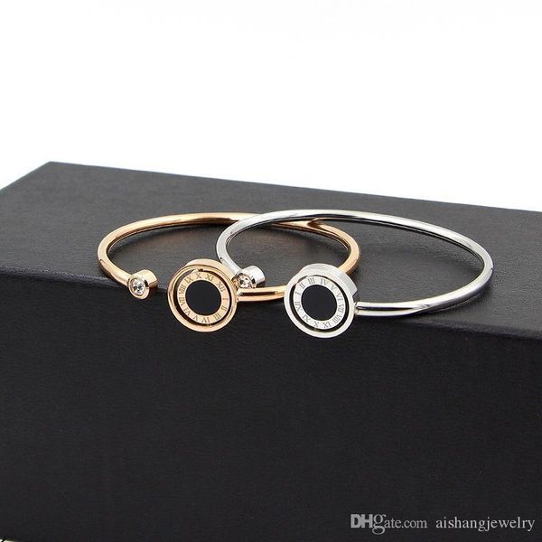 pb5 fashion rotatable whit stone and rome figures round cakepla 18k gold plate bangle for friend gifts ing, Black
pb5 fashion rotatable whit stone and rome figures round cakepla 18k gold plate bangle for friend gifts ing, Black