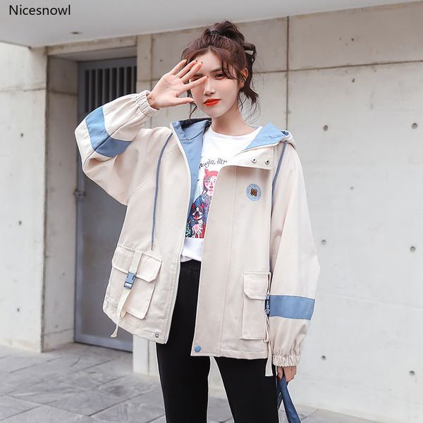student jacket female spring and autumn 2020 new women loose hooded outerwear middle school students clothings baseball uniform, Black;brown
student jacket female spring and autumn 2020 new women loose hooded outerwear middle school students clothings baseball uniform, Black;brown