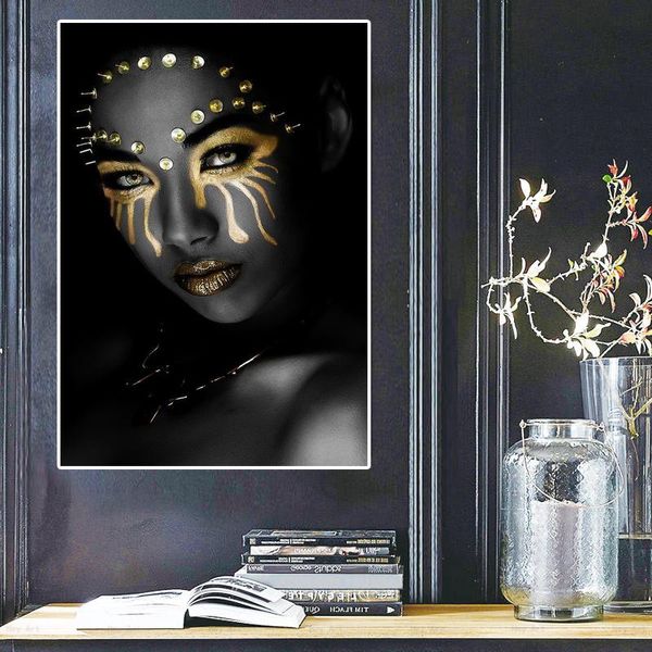 

домашнее украшение печать холст картина черных золотого портрет женщин фотографии рисунок картины и гравюры к стене гостиной