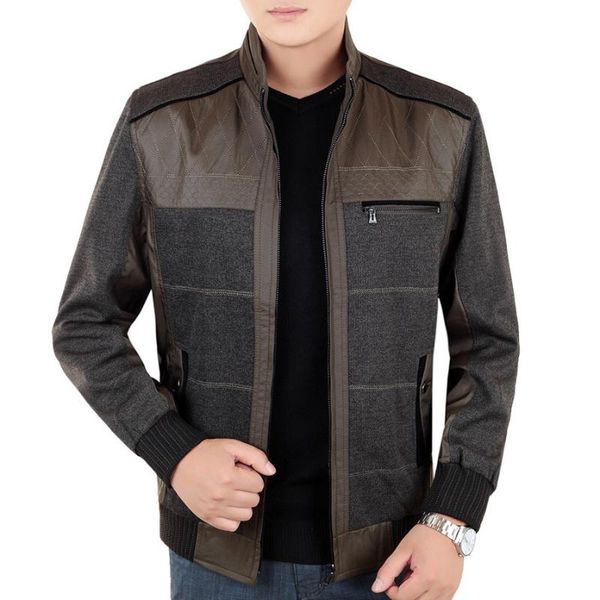 men jacket casual thin mens jackets 2020 autumn jacket stand collar middle age slim plus size hj482, Black;brown
men jacket casual thin mens jackets 2020 autumn jacket stand collar middle age slim plus size hj482, Black;brown