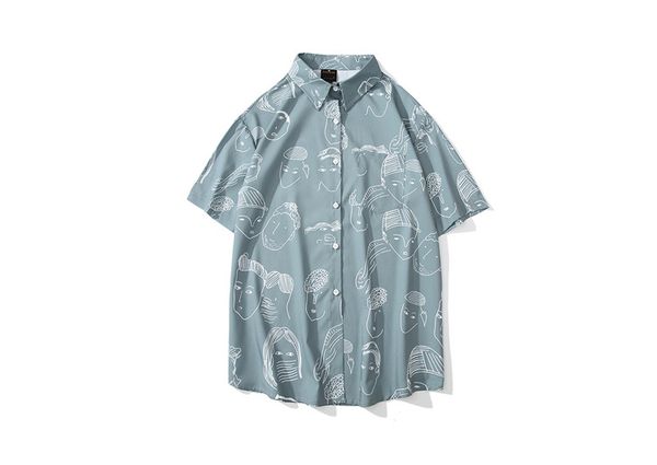 fashion shirt summer men cartoon print turn-down collar loose short sleeve shirt streetwear comfortable blouse men shirt asian size, White;black
fashion shirt summer men cartoon print turn-down collar loose short sleeve shirt streetwear comfortable blouse men shirt asian size, White;black