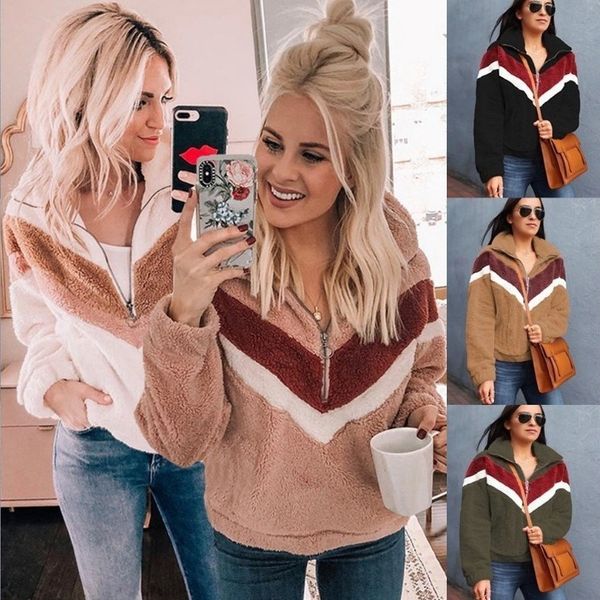 2019 моды сшивания zipper женщин плюша 2019 свитер coatfashion сшивания zipper женщин пальто плюшевого свитер пальто, Black
2019 моды сшивания zipper женщин плюша 2019 свитер coatfashion сшивания zipper женщин пальто плюшевого свитер пальто, Black