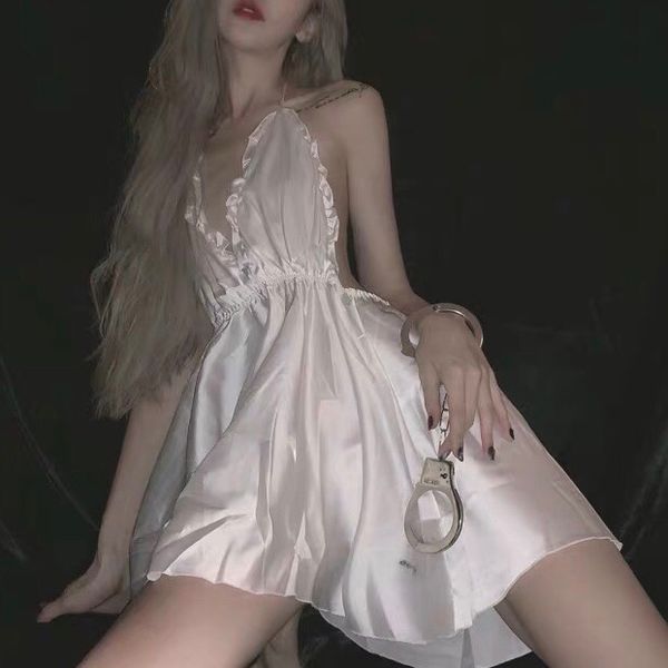 lovely lace sleepwear nightdress home wear backless night dress silk nightwear deep v nightdress young girl nightgown, Black;red
lovely lace sleepwear nightdress home wear backless night dress silk nightwear deep v nightdress young girl nightgown, Black;red