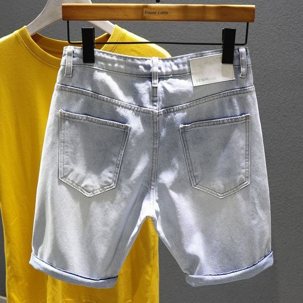 2020 летний тонкие модный бренд мыть светло-голубой denim мужских корейский и шорты стиль тонких моды шорт простой, Blue
2020 летний тонкие модный бренд мыть светло-голубой denim мужских корейский и шорты стиль тонких моды шорт простой, Blue