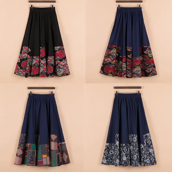 skirts and autumn period the cotton linen bust skirt loose full-skirted long dance restoring ancient ways, Black
skirts and autumn period the cotton linen bust skirt loose full-skirted long dance restoring ancient ways, Black