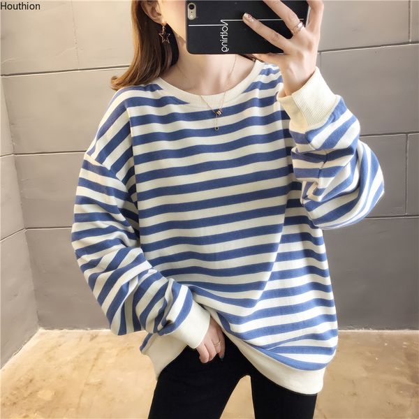houthion women's sweater the new fashion casual temperament loose slim all-match stripe o-neck long sleeve women sweater, White;black
houthion women's sweater the new fashion casual temperament loose slim all-match stripe o-neck long sleeve women sweater, White;black