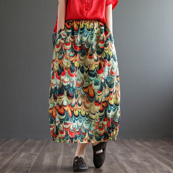 fairynatural summer autumn women plus size loose elastic waist skirts 2020 ladies printing pocket casual vintage skirt, Black
fairynatural summer autumn women plus size loose elastic waist skirts 2020 ladies printing pocket casual vintage skirt, Black
