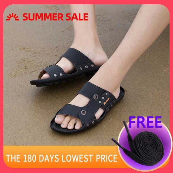 genuine leather men's sandals summer soft shoes beach men sandals slippers bohemia big size, Black
genuine leather men's sandals summer soft shoes beach men sandals slippers bohemia big size, Black