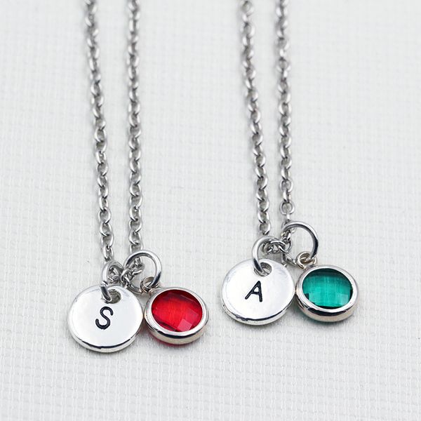 2020 new 12 colors birthstone necklace/english alphabet a to z letters necklaces/pendant necklace/sister gift, Silver
2020 new 12 colors birthstone necklace/english alphabet a to z letters necklaces/pendant necklace/sister gift, Silver
