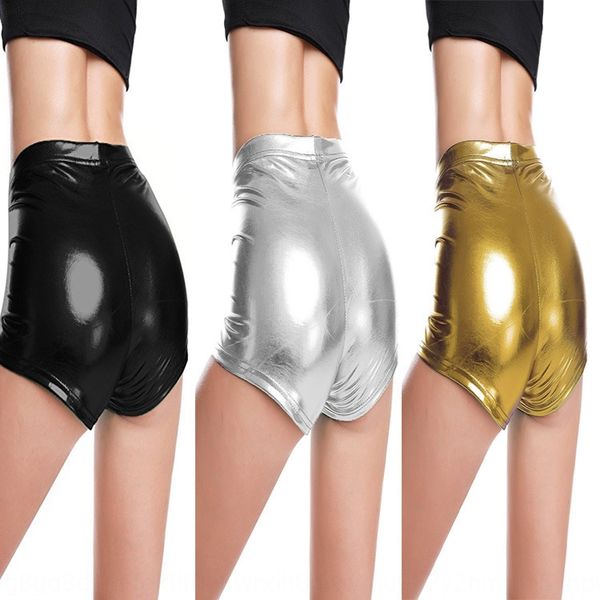 2019 new bright leather three-point shorts party smooth imitation leather shorts performance clothes fashionable pants, Black
2019 new bright leather three-point shorts party smooth imitation leather shorts performance clothes fashionable pants, Black