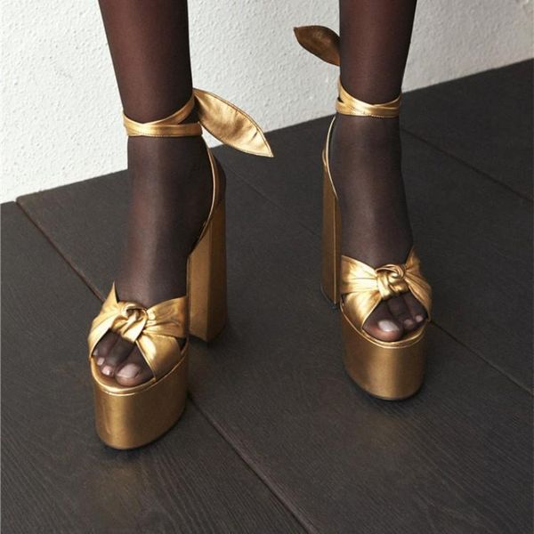 thick platform ankle strap knot design super high heels sandals luxury gold party pumps heart prints leather shoes, Black
thick platform ankle strap knot design super high heels sandals luxury gold party pumps heart prints leather shoes, Black