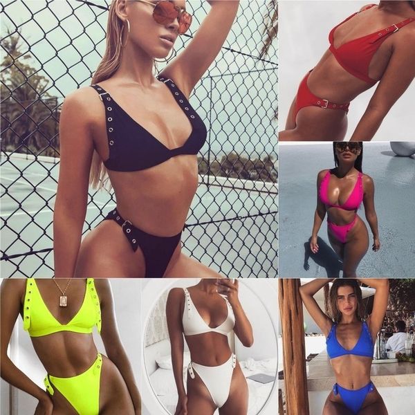2020 neon green high waist bikini set womens adjust strap swimsuit thong 2 piece bikinis brazilian bathing suit female, White;black
2020 neon green high waist bikini set womens adjust strap swimsuit thong 2 piece bikinis brazilian bathing suit female, White;black