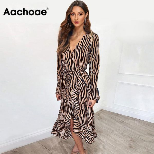 aachoae long dresses 2020 women zebra print beach bohemian maxi dress casual long sleeve v neck ruffles party dress vestidos cx200707, Black;gray
aachoae long dresses 2020 women zebra print beach bohemian maxi dress casual long sleeve v neck ruffles party dress vestidos cx200707, Black;gray