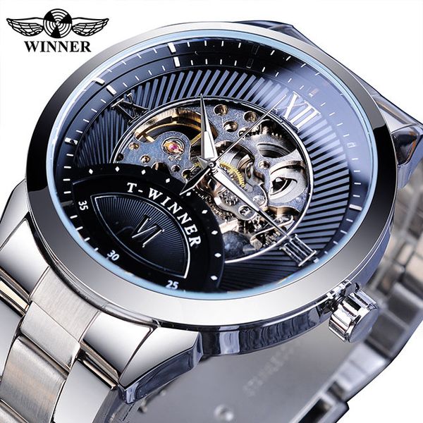 t-winner new fashion hollow european and american wind automatic men's mechanical watch night light steel belt automatic mechanical tab, Slivery;brown
t-winner new fashion hollow european and american wind automatic men's mechanical watch night light steel belt automatic mechanical tab, Slivery;brown