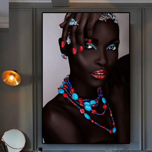 Black Nude African Sexy Woman Lips and Nails Canvas Painting Posters and Prints Scandinavian Wall Art Picture for Living Room
Black Nude African Sexy Woman Lips and Nails Canvas Painting Posters and Prints Scandinavian Wall Art Picture for Living Room