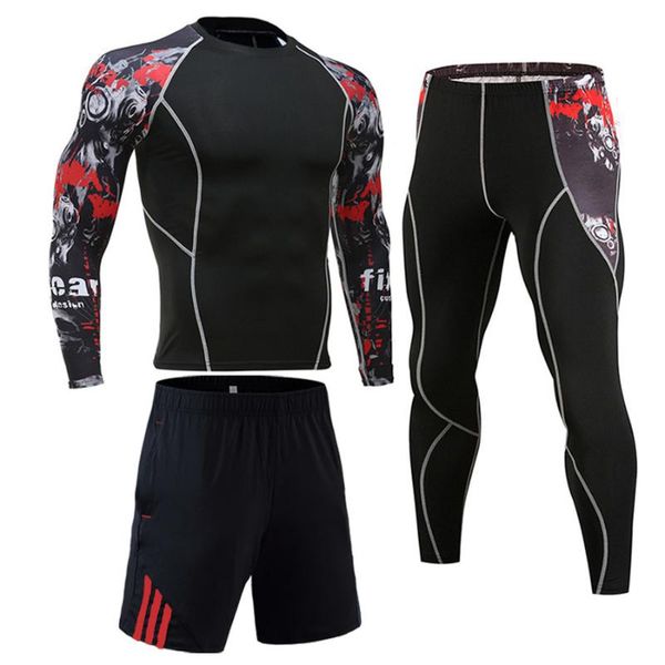 mens compression running set 3 piece set tights workout fitness tracksuit shirts sport suit rash guard male gym jogging suits, Black;blue
mens compression running set 3 piece set tights workout fitness tracksuit shirts sport suit rash guard male gym jogging suits, Black;blue