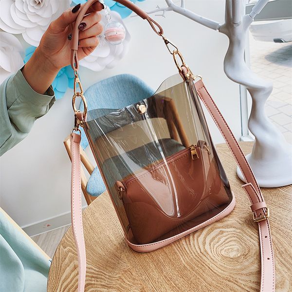 ranhuang new arrive 2020 fashion women's transparent handbags summer shoulder bags pvc bucket bags crossbody a1777
ranhuang new arrive 2020 fashion women's transparent handbags summer shoulder bags pvc bucket bags crossbody a1777