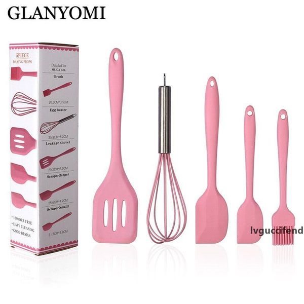 5pcs/set pink or red silicone cooking tool sets egg beater spoon spatula oil brush kitchenware kitchen utensils sets with box t200323
5pcs/set pink or red silicone cooking tool sets egg beater spoon spatula oil brush kitchenware kitchen utensils sets with box t200323