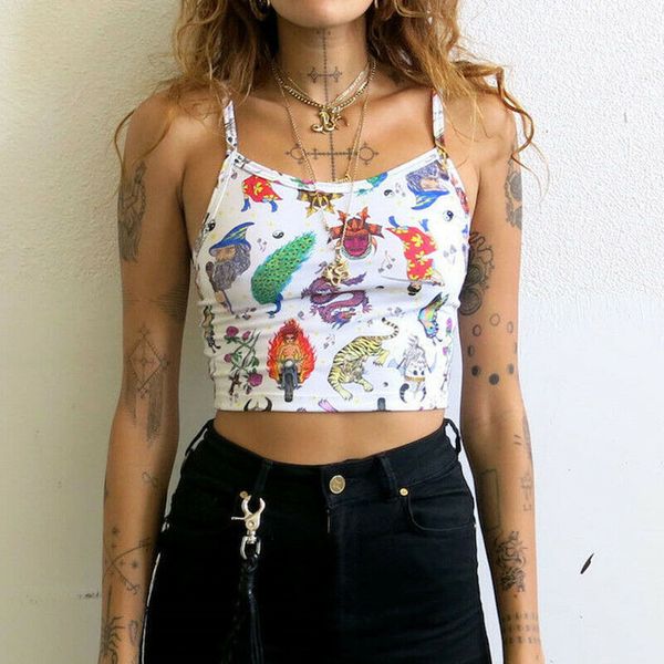 womens summer fashion casual tank slim crop vest animal beach shirt blouse sleeveless plain vintage halter clothes, White
womens summer fashion casual tank slim crop vest animal beach shirt blouse sleeveless plain vintage halter clothes, White