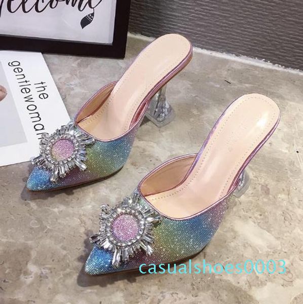 bridal wedding shoes cinderella rhinestone flower rainbow spool heel mules luxury high heels designer pumps size 35 to 41 c03, Black
bridal wedding shoes cinderella rhinestone flower rainbow spool heel mules luxury high heels designer pumps size 35 to 41 c03, Black
