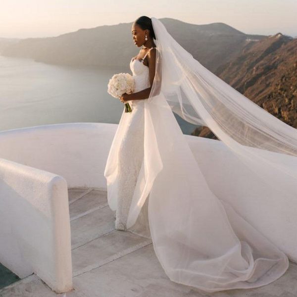 african mermaid wedding dresses with detachable train lace and tulle overskirt wedding dress vestido de noiva plus size bridal gowns, White
african mermaid wedding dresses with detachable train lace and tulle overskirt wedding dress vestido de noiva plus size bridal gowns, White