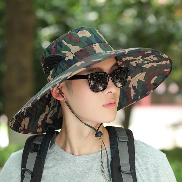 big brim fisherman sunscreen men's outdoor sunscreen summer sun fishing hat camouflage fisherman hat climbing, Blue;gray
big brim fisherman sunscreen men's outdoor sunscreen summer sun fishing hat camouflage fisherman hat climbing, Blue;gray
