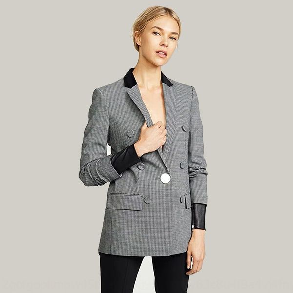 2020 spring new velvet plaid temperament capable suit coat business same suit for women, White;black
2020 spring new velvet plaid temperament capable suit coat business same suit for women, White;black