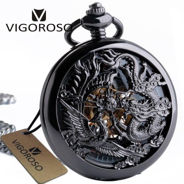 vintage classic steampunk skeleton black alloy chinses flying dragon&phoenix mechanical hand wind pocket watch fob chain clock t200502, Slivery;golden
vintage classic steampunk skeleton black alloy chinses flying dragon&phoenix mechanical hand wind pocket watch fob chain clock t200502, Slivery;golden