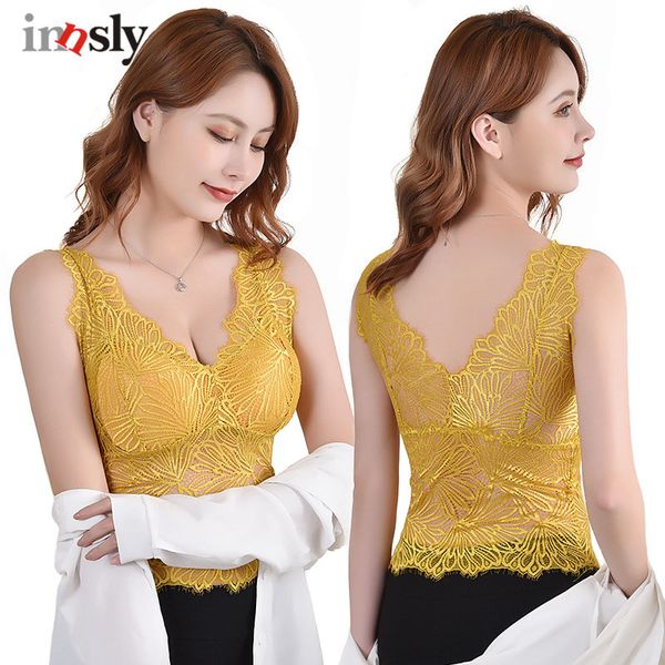 camisoles & tanks innsly women padded wireless floral female tank ladies lingerie vests tube wire comfortable, Black;white
camisoles & tanks innsly women padded wireless floral female tank ladies lingerie vests tube wire comfortable, Black;white