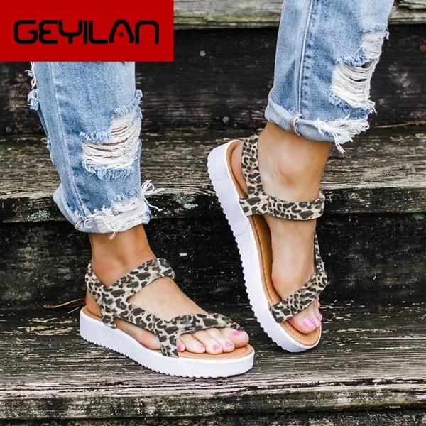 2020 new women sandals summer thick bottom sandals hook&loop shoes flat bottom ladies shoes leopard print plus size sandal, Black
2020 new women sandals summer thick bottom sandals hook&loop shoes flat bottom ladies shoes leopard print plus size sandal, Black