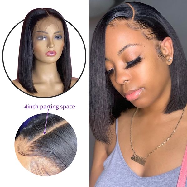straight short human hair wigs 360 lace frontal wig straight bob lace front wigs malaysian hair front wig, Black
straight short human hair wigs 360 lace frontal wig straight bob lace front wigs malaysian hair front wig, Black