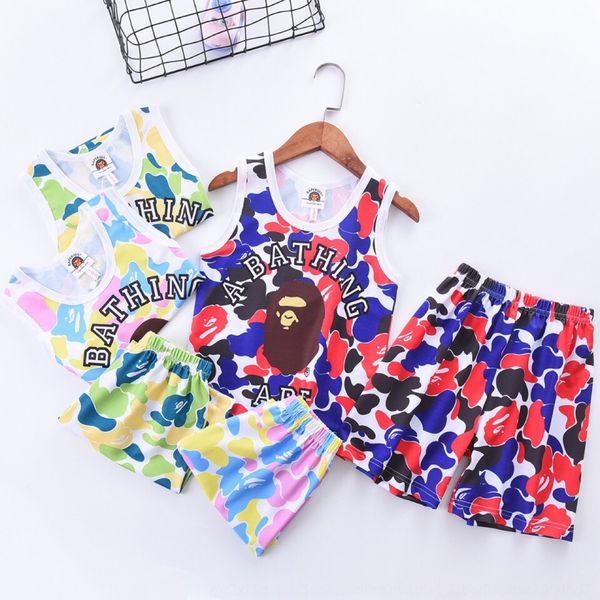 a fashion trend all-match male and female baby middle and large vest child vest set, Blue
a fashion trend all-match male and female baby middle and large vest child vest set, Blue