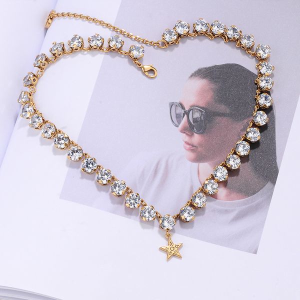 d star pendant full zircon chain necklace women's 2020 new dijia elegant noble choker necklace bracelet, Black
d star pendant full zircon chain necklace women's 2020 new dijia elegant noble choker necklace bracelet, Black