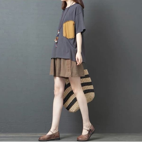 y3htp summer suit 2020 new korean style loose t-shirt shorts and western style large size women's clothing simple casual trendy t-shirt, Gray
y3htp summer suit 2020 new korean style loose t-shirt shorts and western style large size women's clothing simple casual trendy t-shirt, Gray