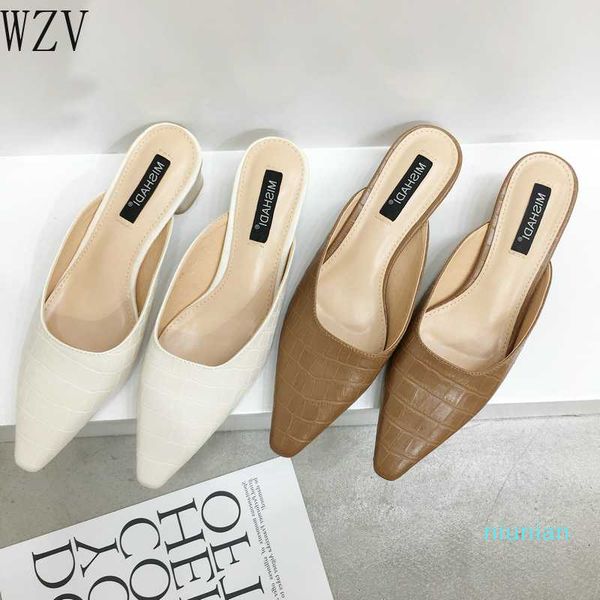 pointed toe suede square heel high heels muller slippers women 2020 summer shoes women fashion patchwork shallow ladies shoes, Black
pointed toe suede square heel high heels muller slippers women 2020 summer shoes women fashion patchwork shallow ladies shoes, Black