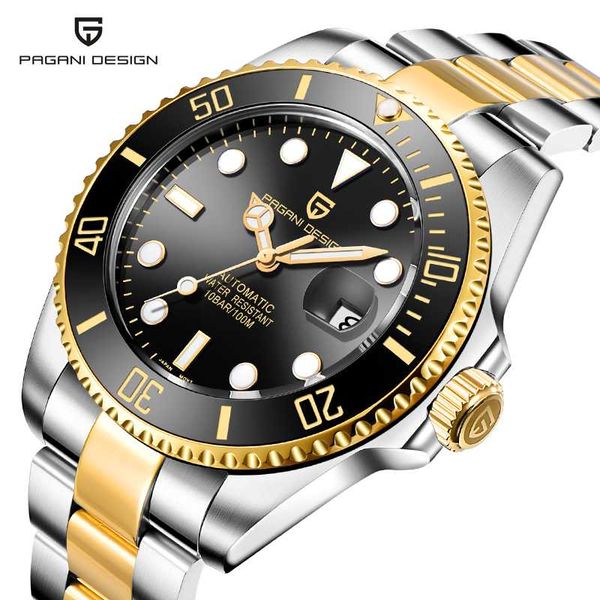 pagani design automatic mens watches stainless steel bracelet diver dress wrist watch ceramic bezel sapphire dial date window, Slivery;brown
pagani design automatic mens watches stainless steel bracelet diver dress wrist watch ceramic bezel sapphire dial date window, Slivery;brown