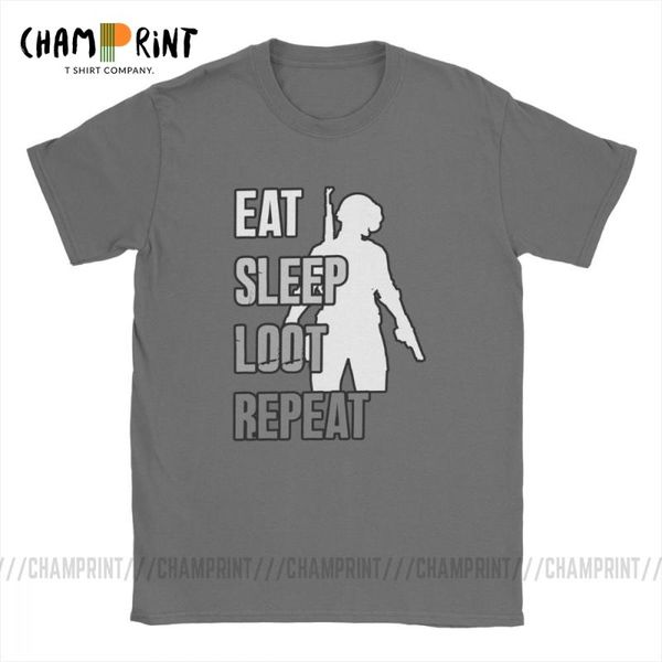 men t shirt eat sleep loot repeat pubg short sleeve playerunknown's battlegrounds tees crewneck 100% cotton summer t-shirt, White;black
men t shirt eat sleep loot repeat pubg short sleeve playerunknown's battlegrounds tees crewneck 100% cotton summer t-shirt, White;black